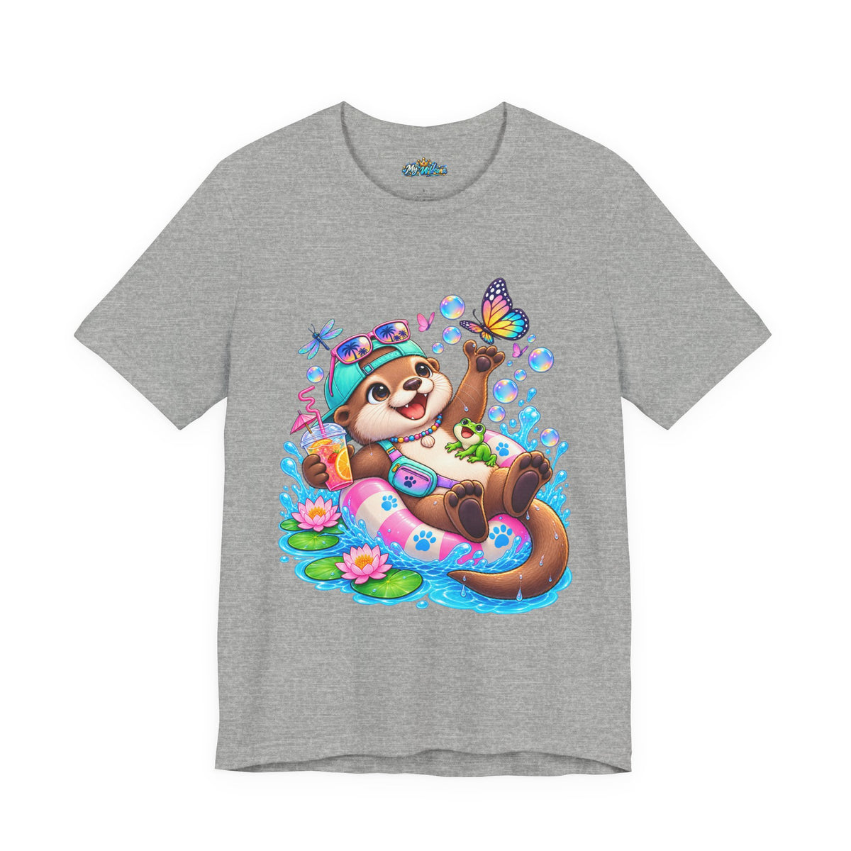 Otter Floatie T-Shirt — Cute Summer Otter with Butterfly Tee