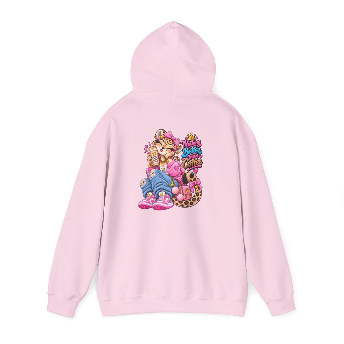 Lara Leopard Coffee Graphic Hoodie