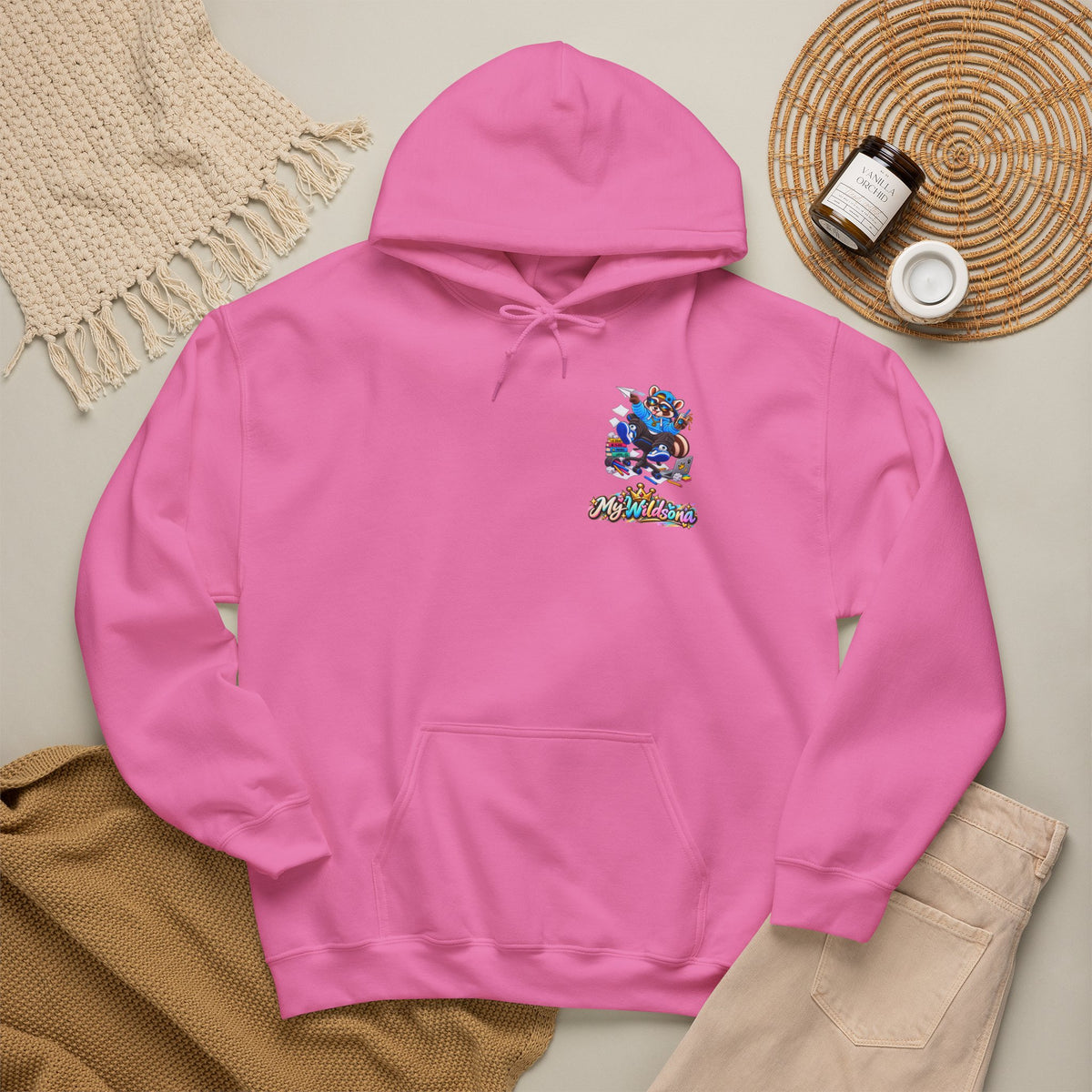 My Wildsona Mischievous Racoon Hoodie — Cute Raccoon Graphic Sweatshirt