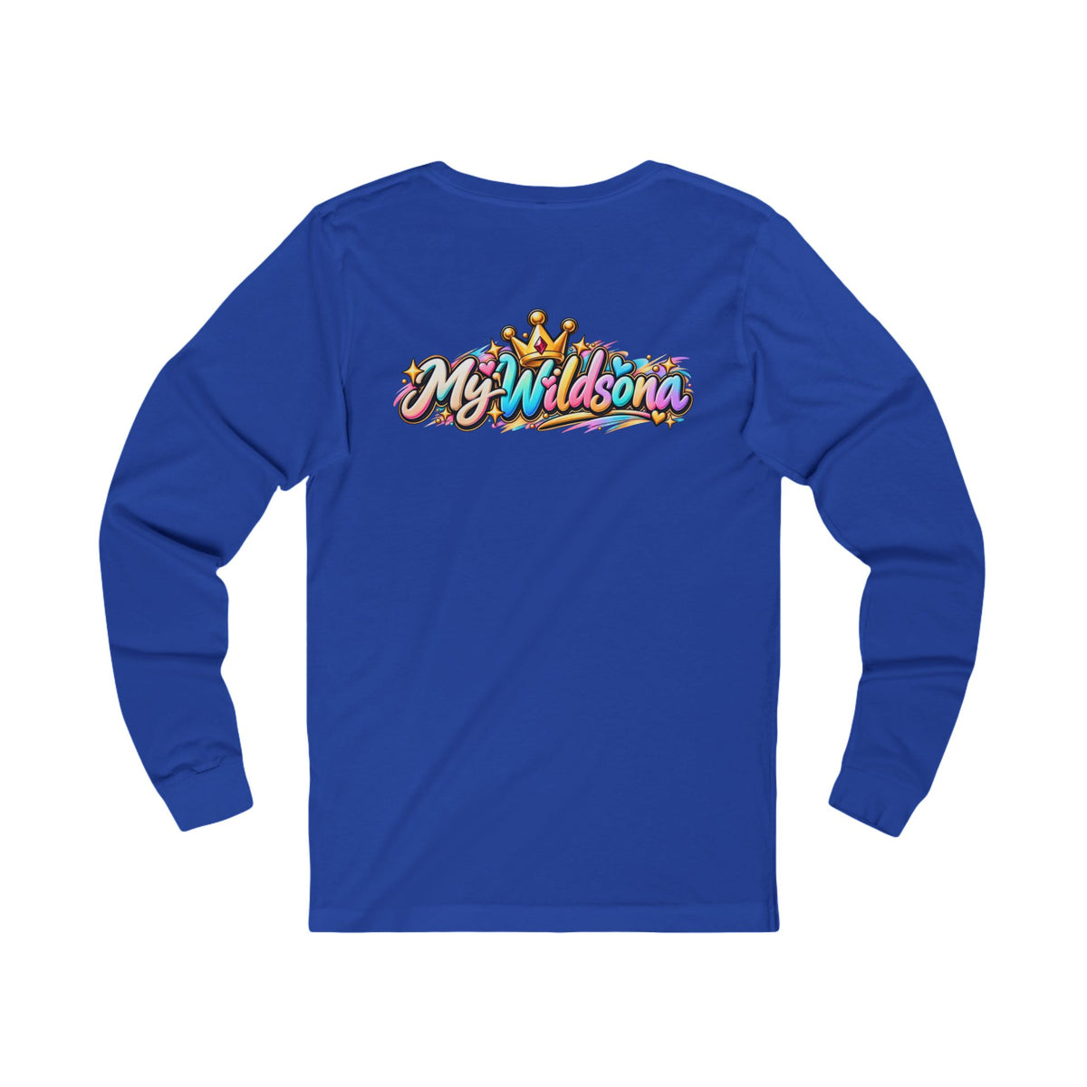 Cartoon Dog Graphic Long Sleeve Tee — "My Wildsona" Colorful Streetwear