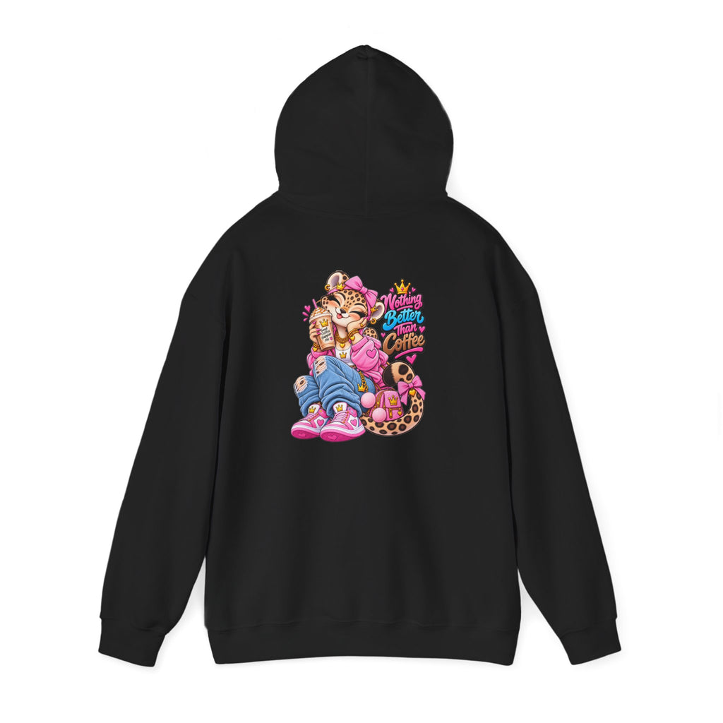 Lara Leopard Coffee Graphic Hoodie