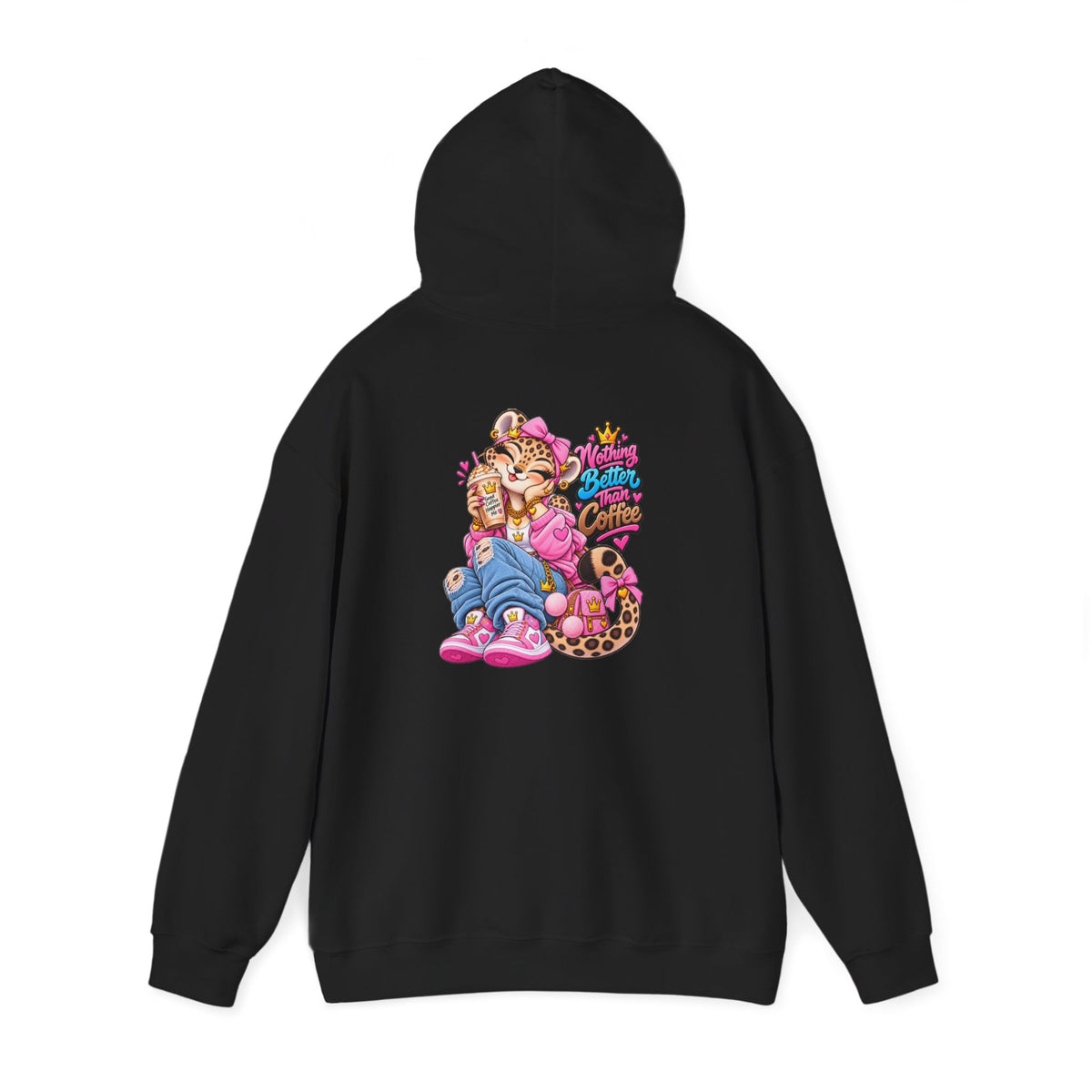 Lara Leopard Coffee Graphic Hoodie