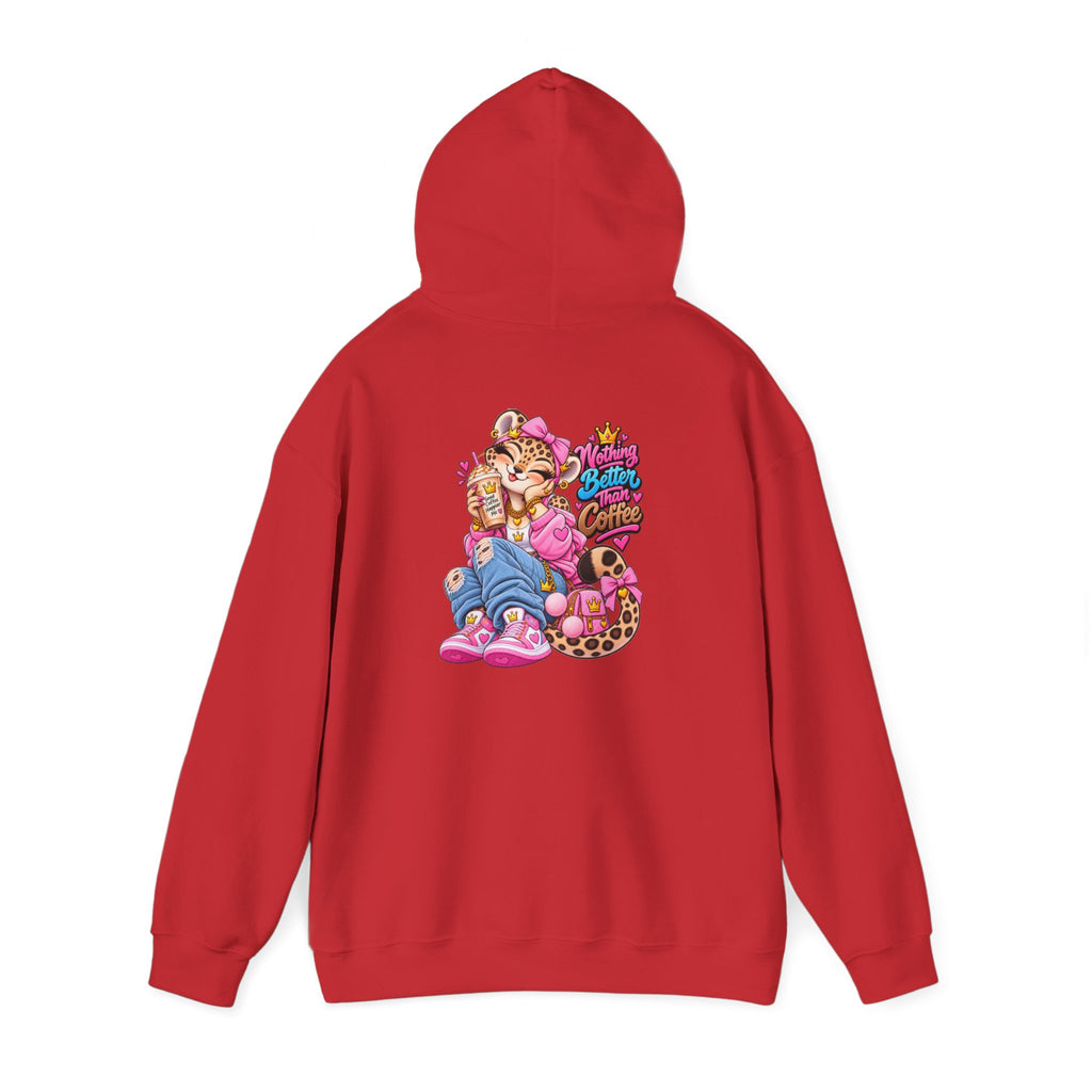Lara Leopard Coffee Graphic Hoodie