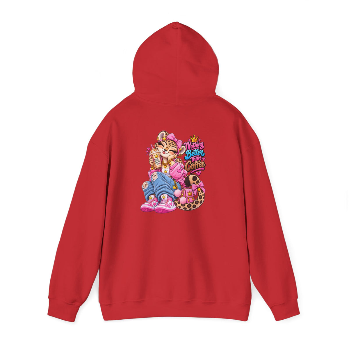 Lara Leopard Coffee Graphic Hoodie