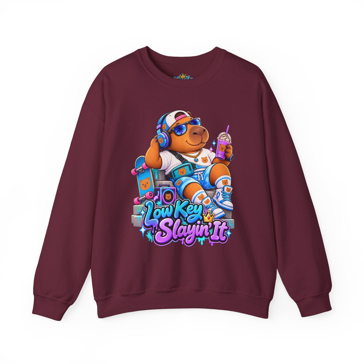 Sonny Capybara Graphic Sweatshirt — "Low Key Slayin' It"