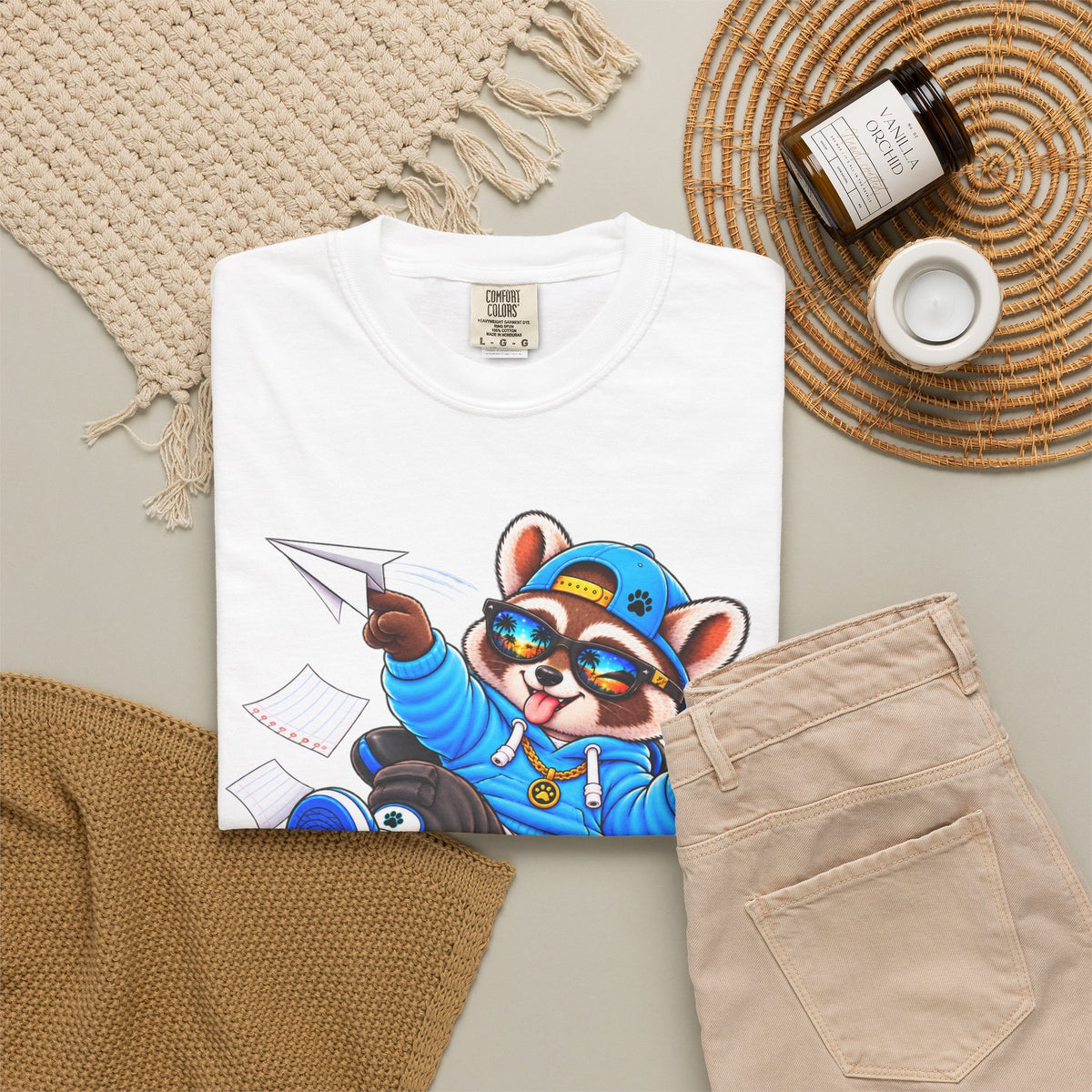 Mischievous Remy Raccoon Graphic T-Shirt