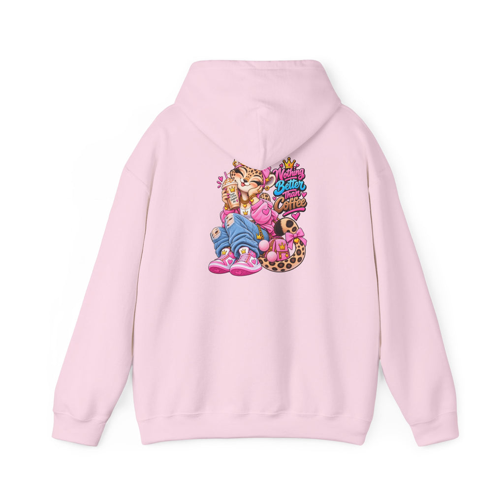 Lara Leopard Coffee Graphic Hoodie