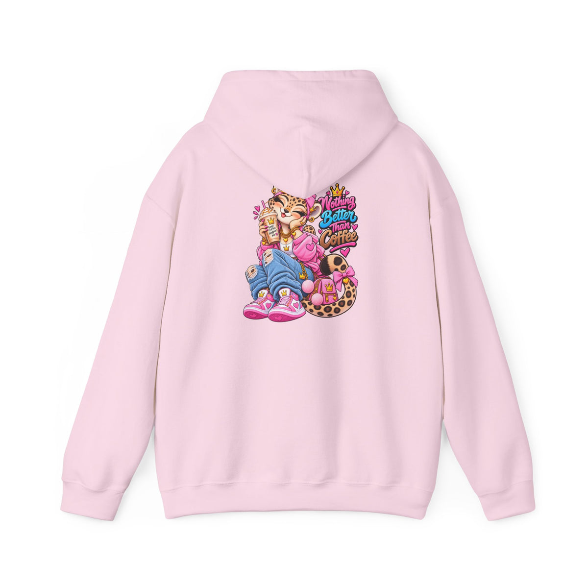 Lara Leopard Coffee Graphic Hoodie