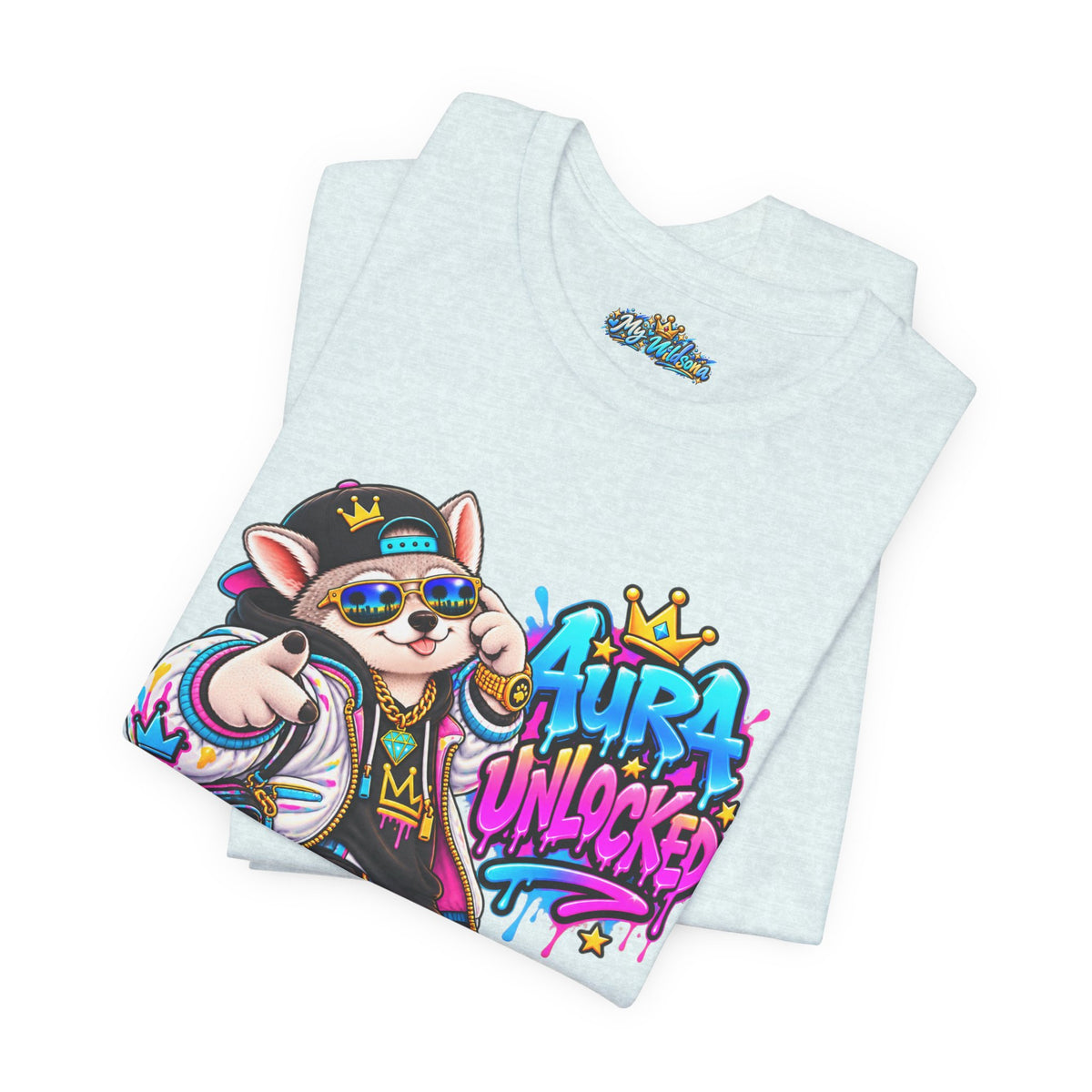 Jynx Alaskan Husky — "Aura Unlocked" Streetwear Graphic Tee