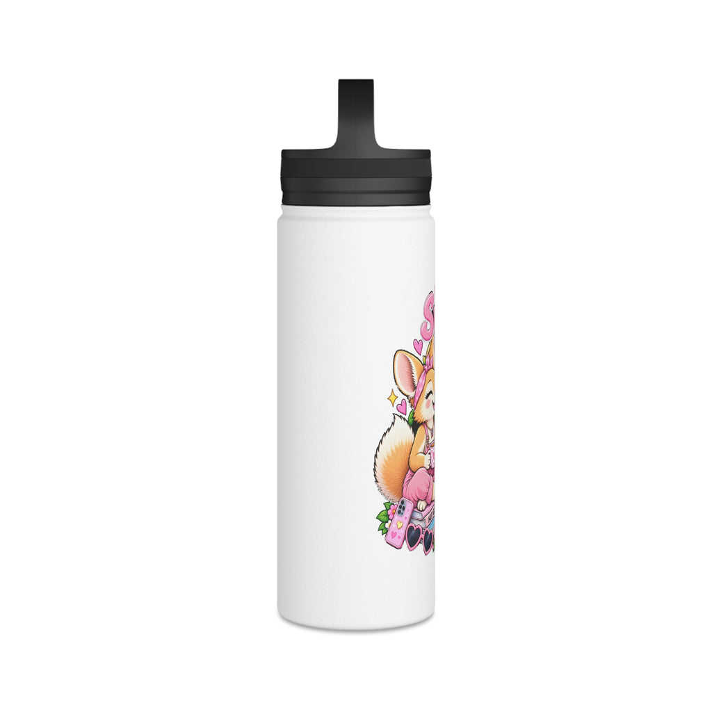 Spilling the Tea Water Bottle — Cute Corgi & Pomeranian Insulated Stainless Steel Bottle with Handle Lid