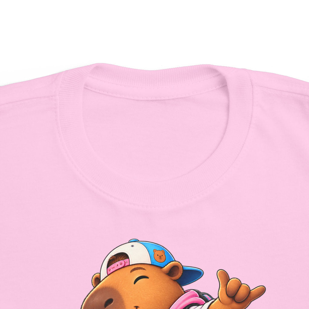 Toddler Capybara Skate T-Shirt — Cute Skateboarding Capybara Tee for Kids