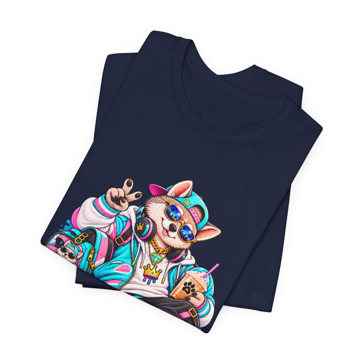 So Goated Husky with Drip T‑Shirt — Retro Skate Dog Graphic Tee