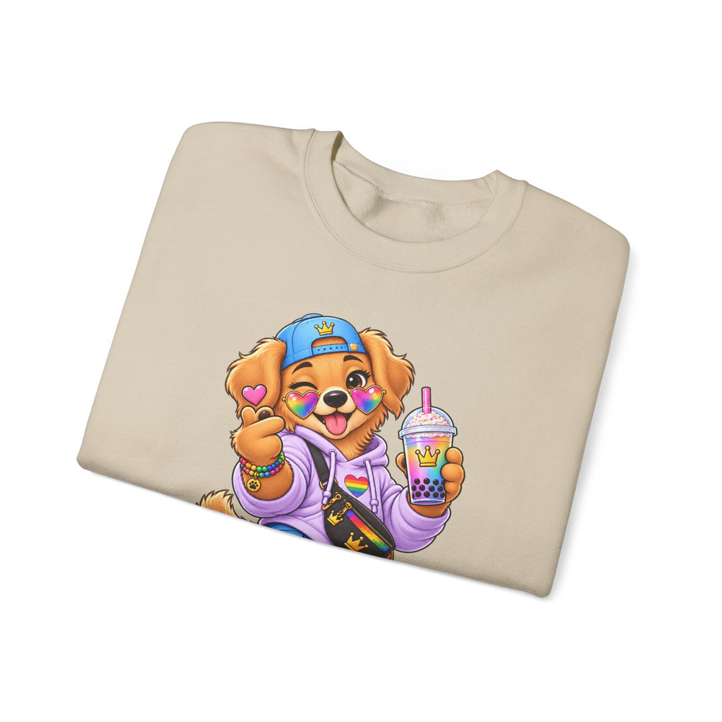 Cute Big Personality Hip-Hop Dog Crewneck Sweatshirt