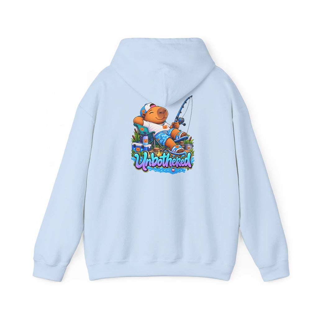 Relaxing Unbothered Capybara Hoodie – Chill Vibes Graphic Sweatshirt
