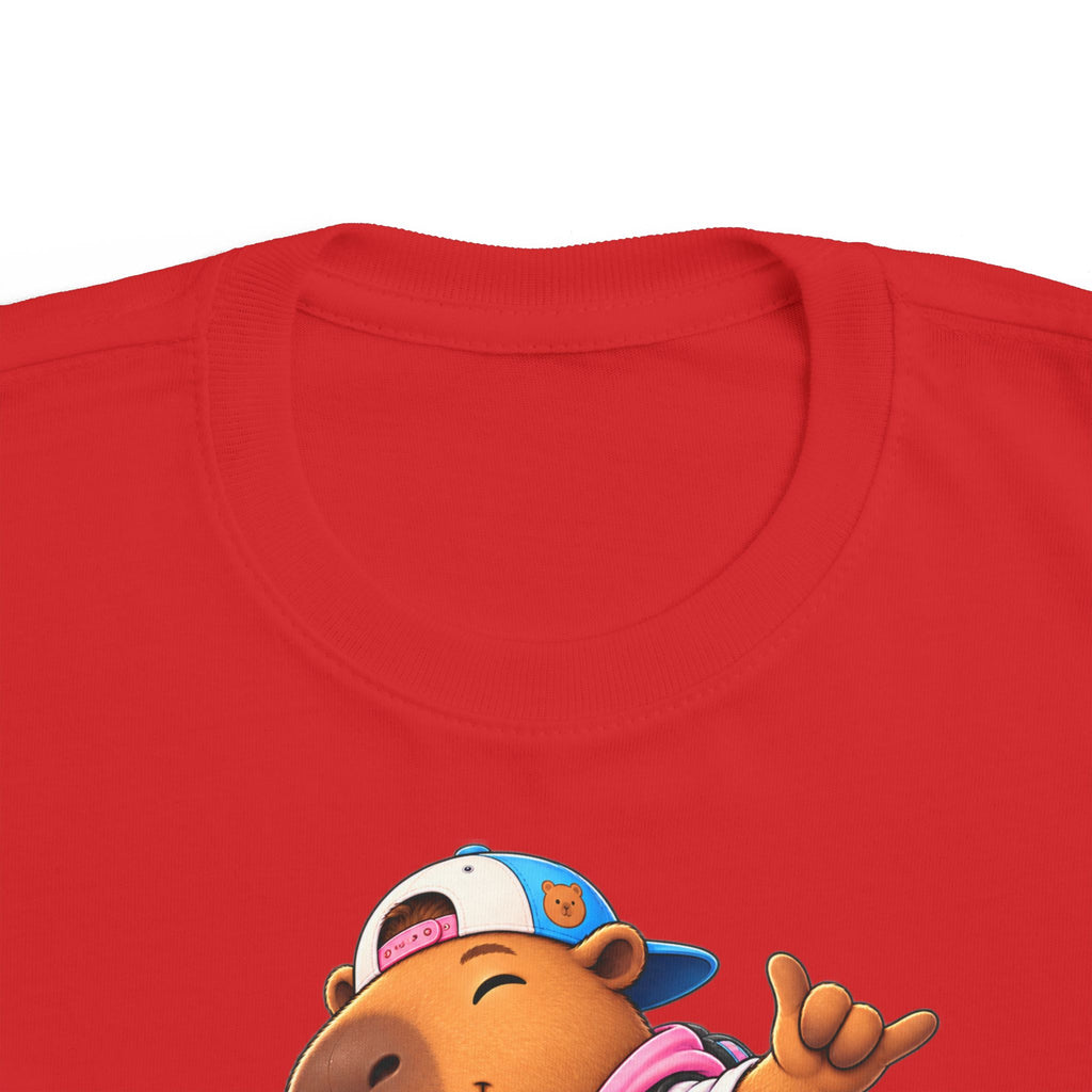 Toddler Capybara Skate T-Shirt — Cute Skateboarding Capybara Tee for Kids