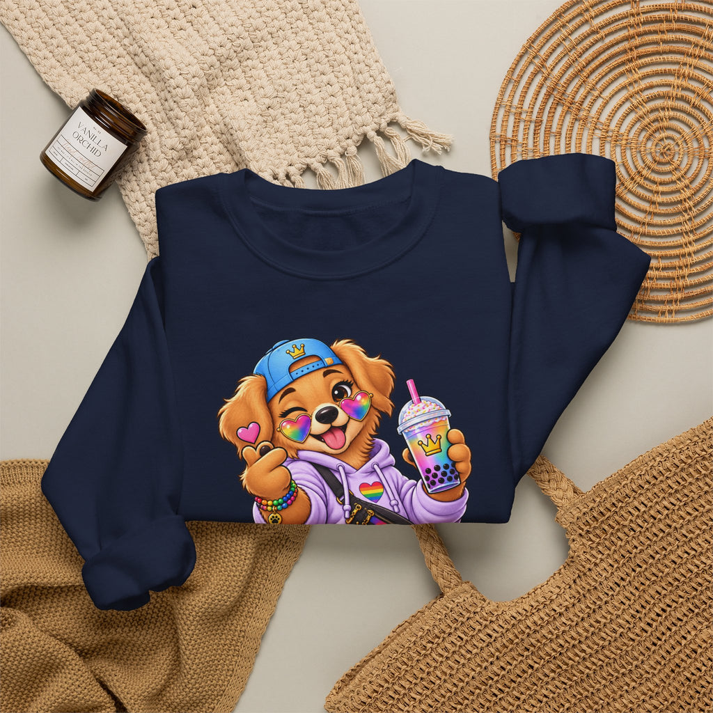 Cute Big Personality Hip-Hop Dog Crewneck Sweatshirt