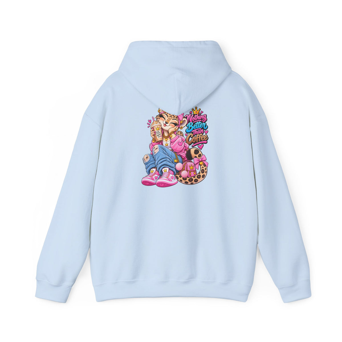 Lara Leopard Coffee Graphic Hoodie