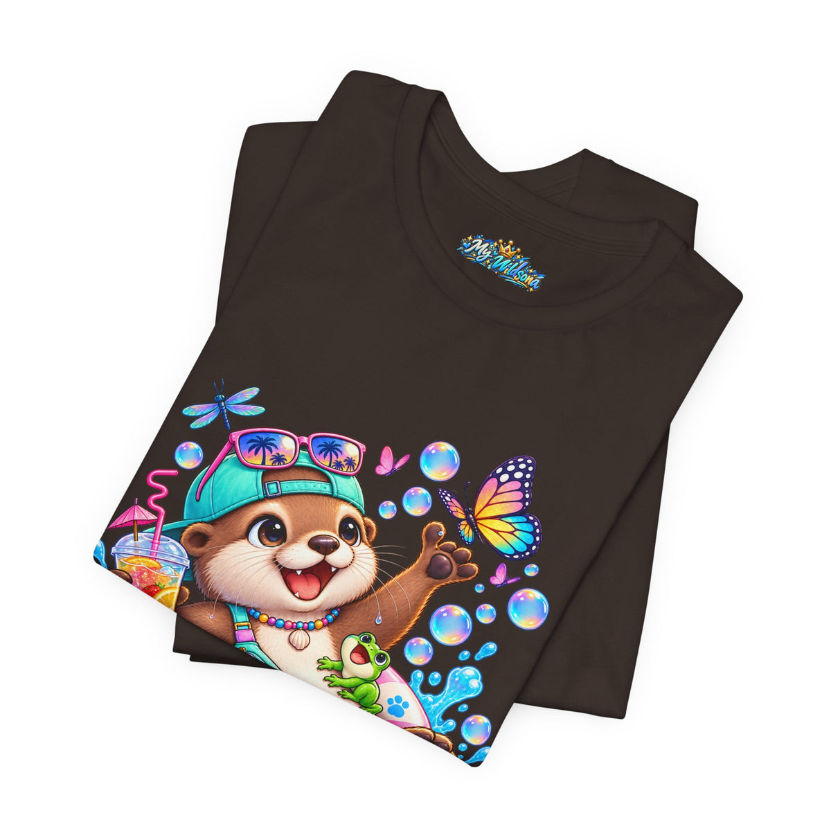 Otter Floatie T-Shirt — Cute Summer Otter with Butterfly Tee