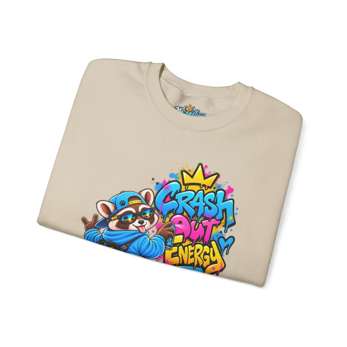 Crash Out Energy Crewneck Sweatshirt — Urban Raccoon Streetwear