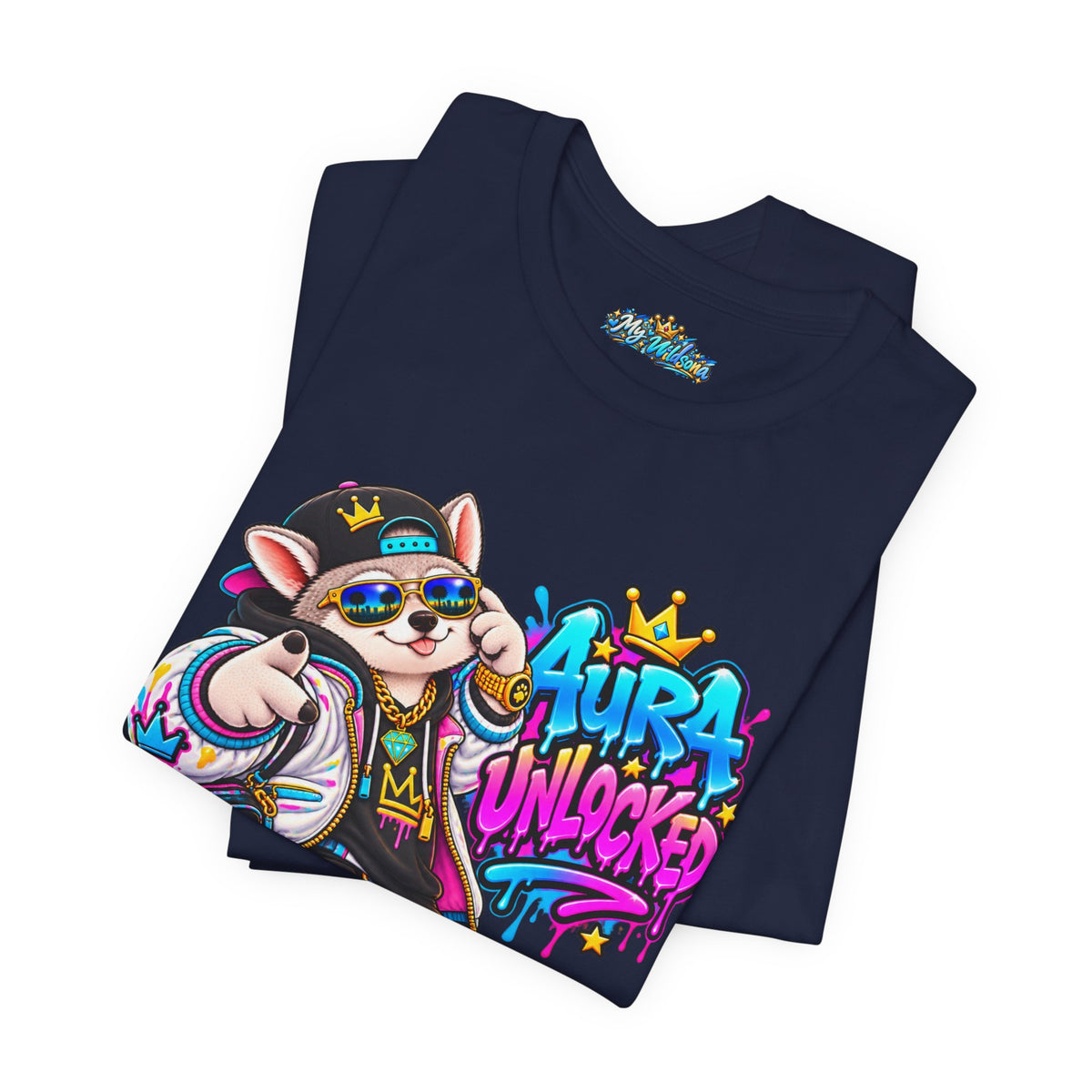Jynx Alaskan Husky — "Aura Unlocked" Streetwear Graphic Tee