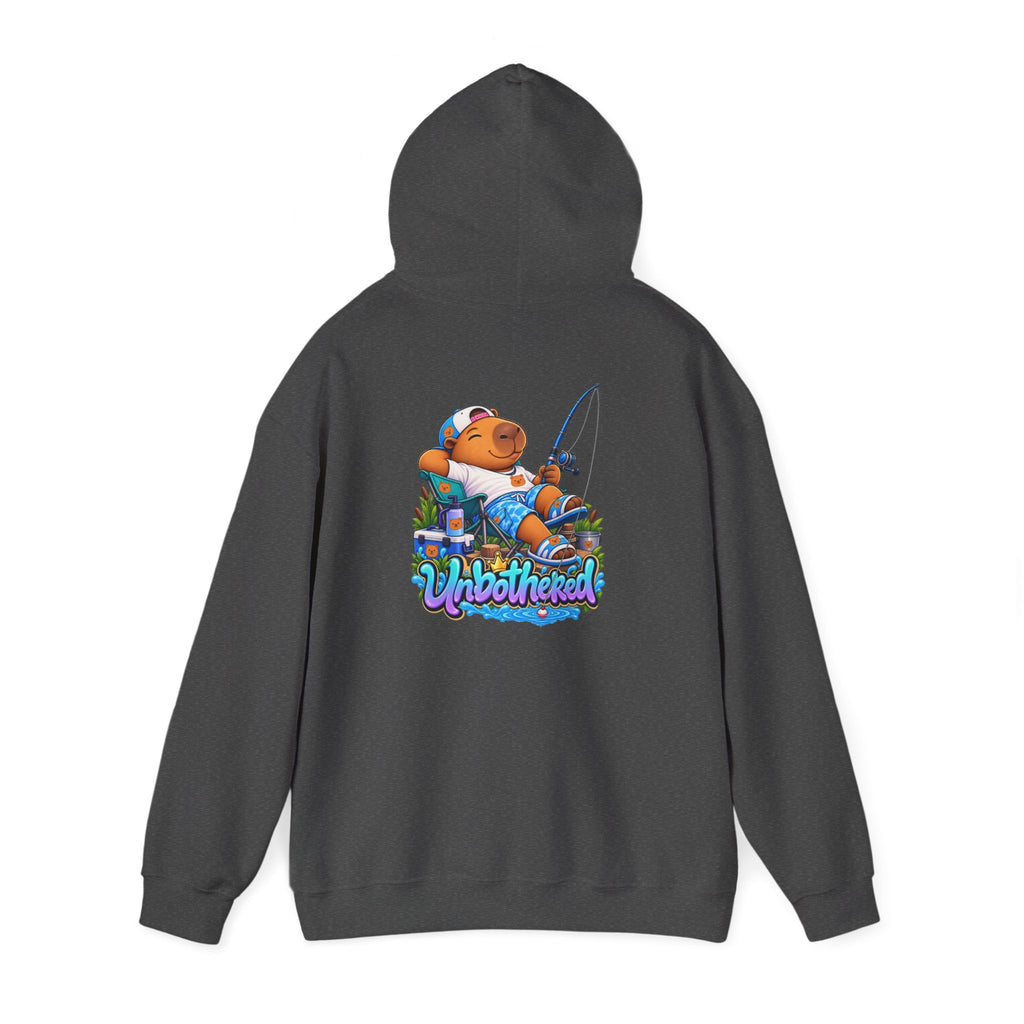 Relaxing Unbothered Capybara Hoodie – Chill Vibes Graphic Sweatshirt
