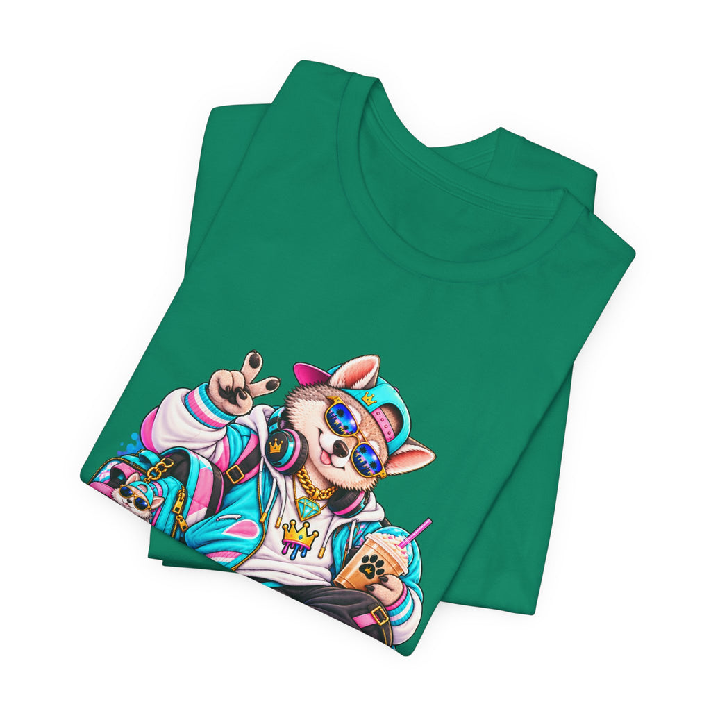 So Goated Husky with Drip T‑Shirt — Retro Skate Dog Graphic Tee