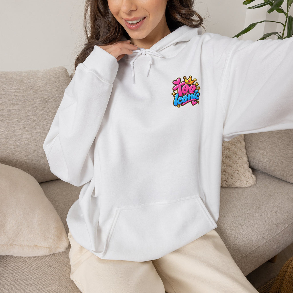Lara Leopard Coffee Graphic Hoodie