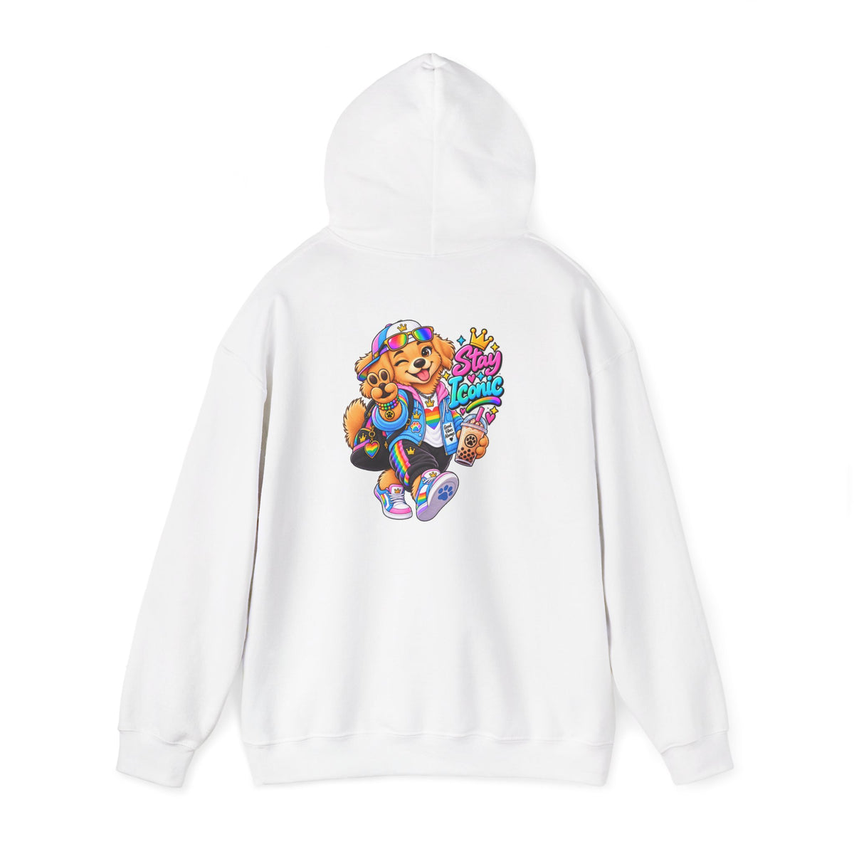 Hoodie — Colorful Big Personality Stay Iconic Pup Graphic