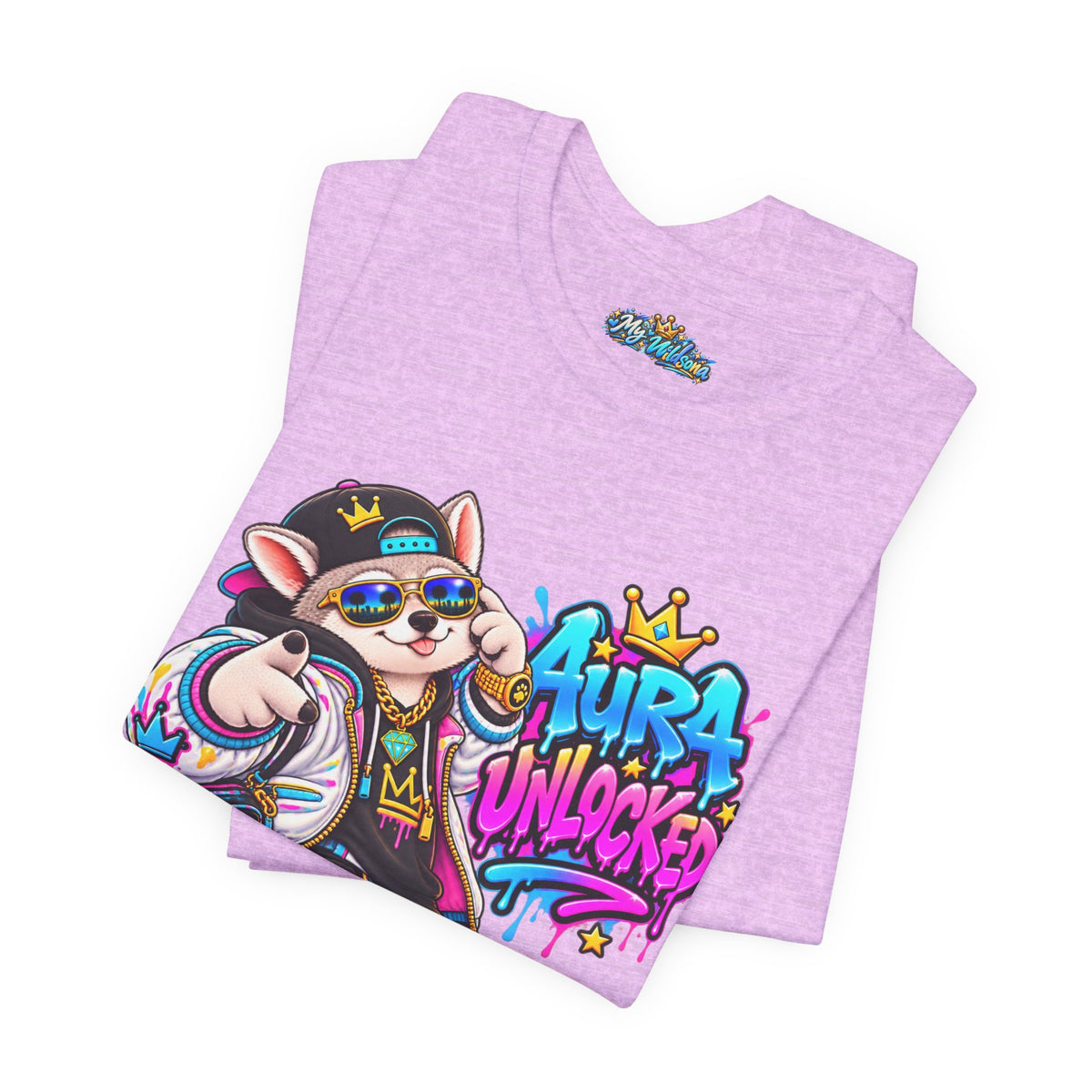 Jynx Alaskan Husky — "Aura Unlocked" Streetwear Graphic Tee
