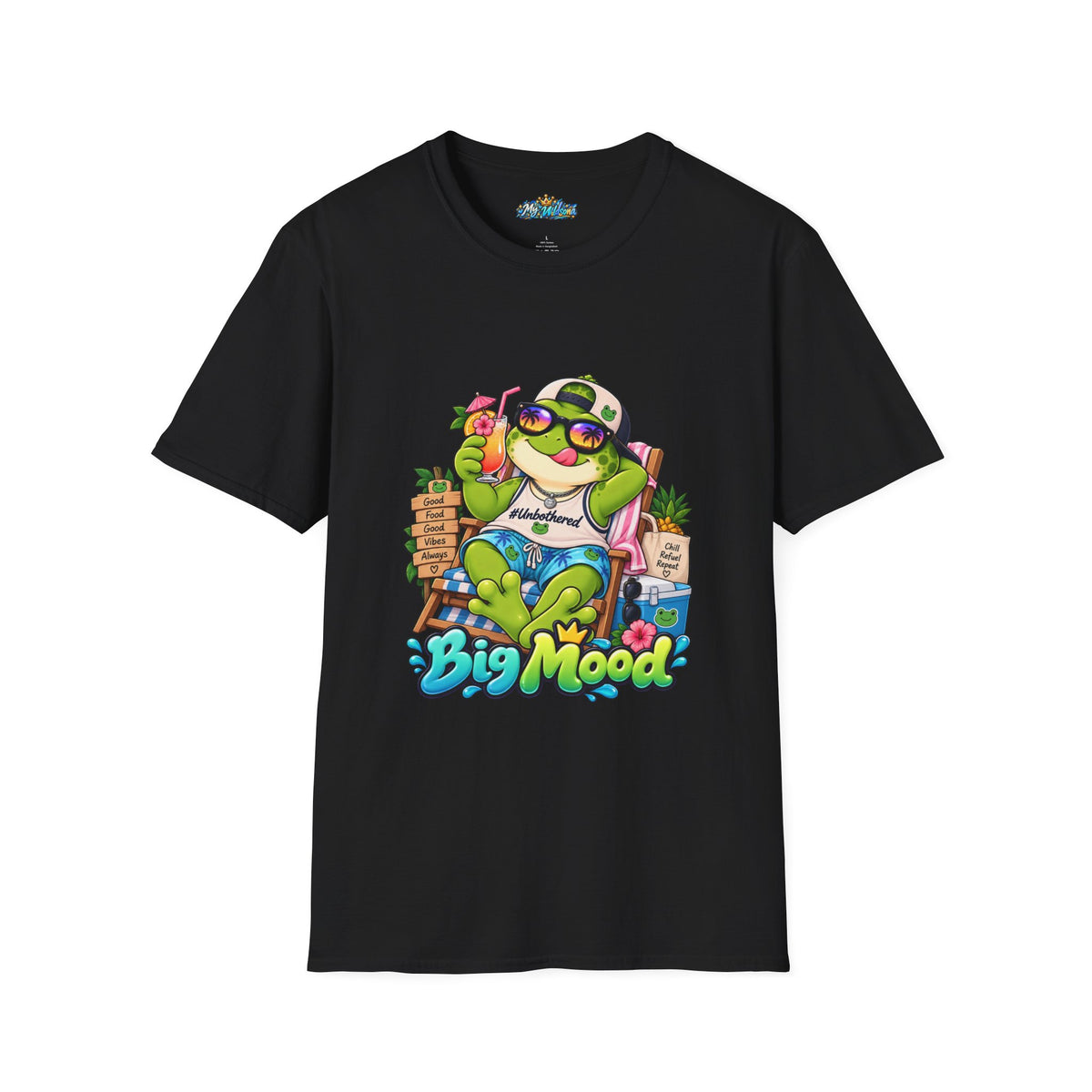 Big Mood Frog T-Shirt — Chill Cartoon Frog Graphic Tee