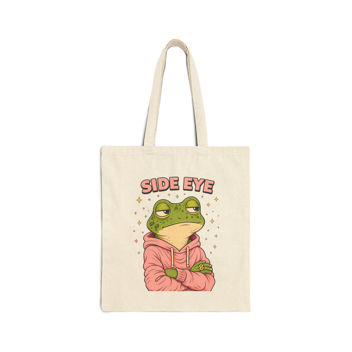 Ollie Giving Side Eye - Cotton Canvas Tote