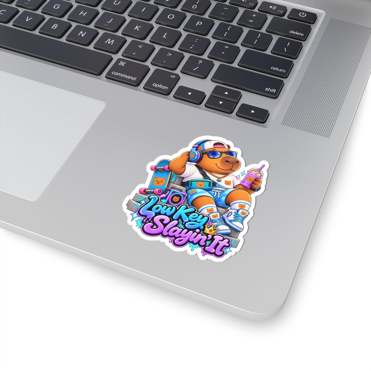 Sonny Capybara — "Low Key Slayin' It" Kiss-Cut Vinyl Sticker