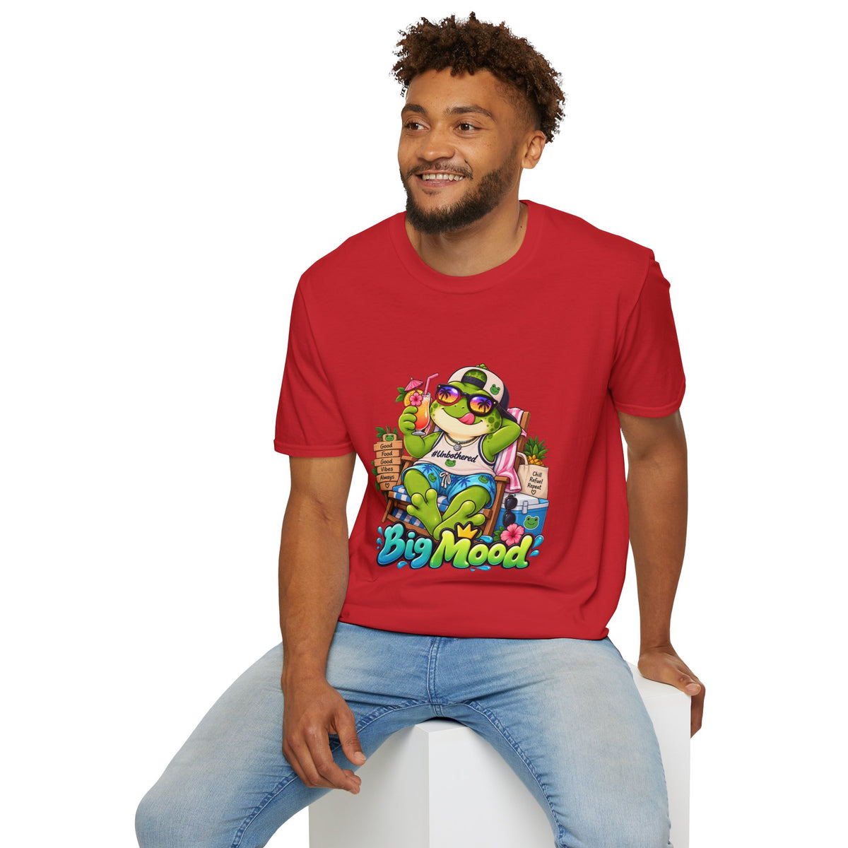 Big Mood Frog T-Shirt — Chill Cartoon Frog Graphic Tee