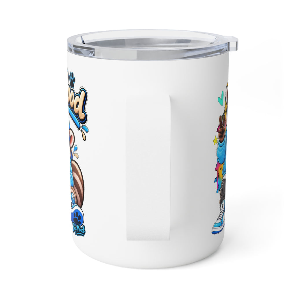 10oz Insulated Coffee Mug — Remy Raccoon Big Mood
