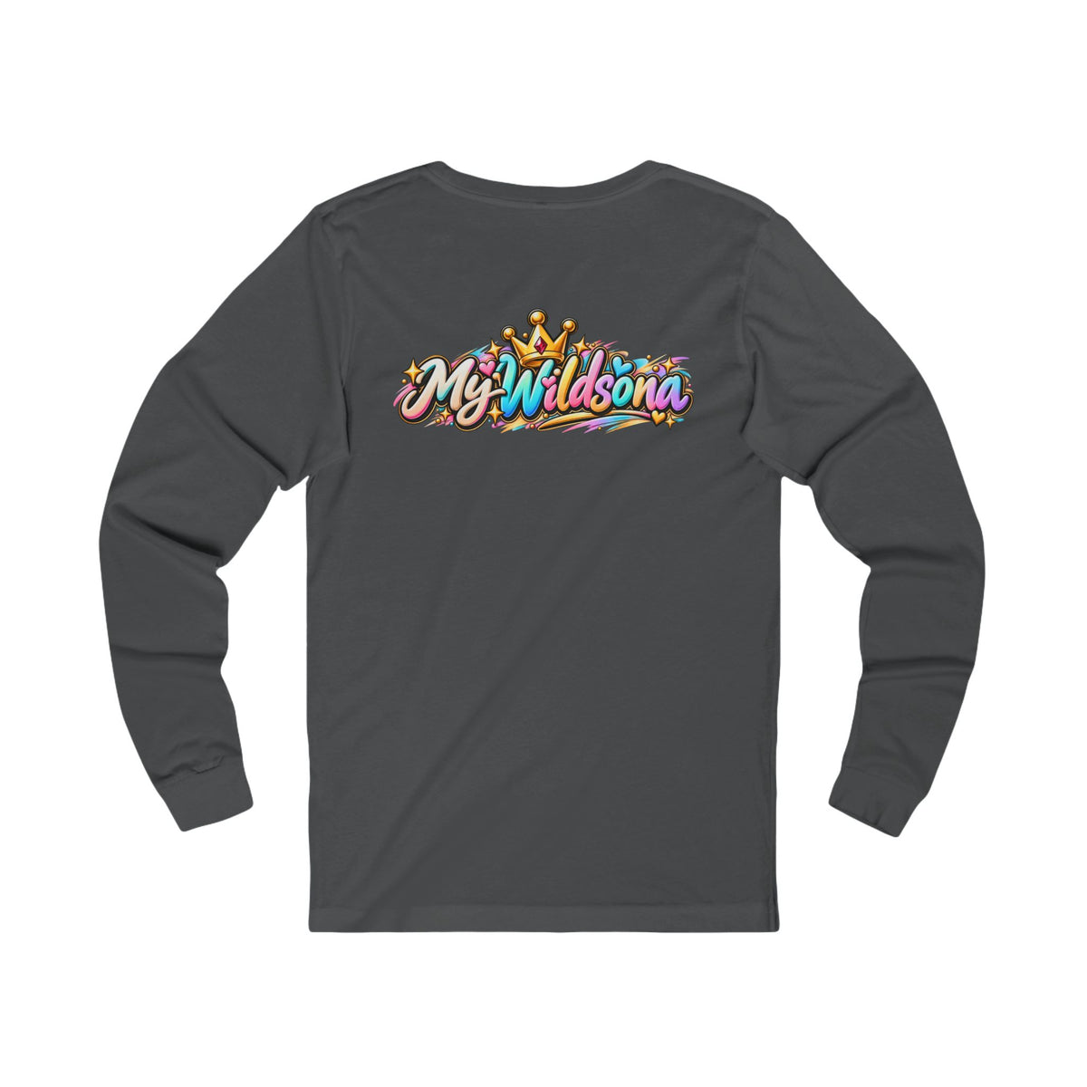 Cartoon Dog Graphic Long Sleeve Tee — "My Wildsona" Colorful Streetwear