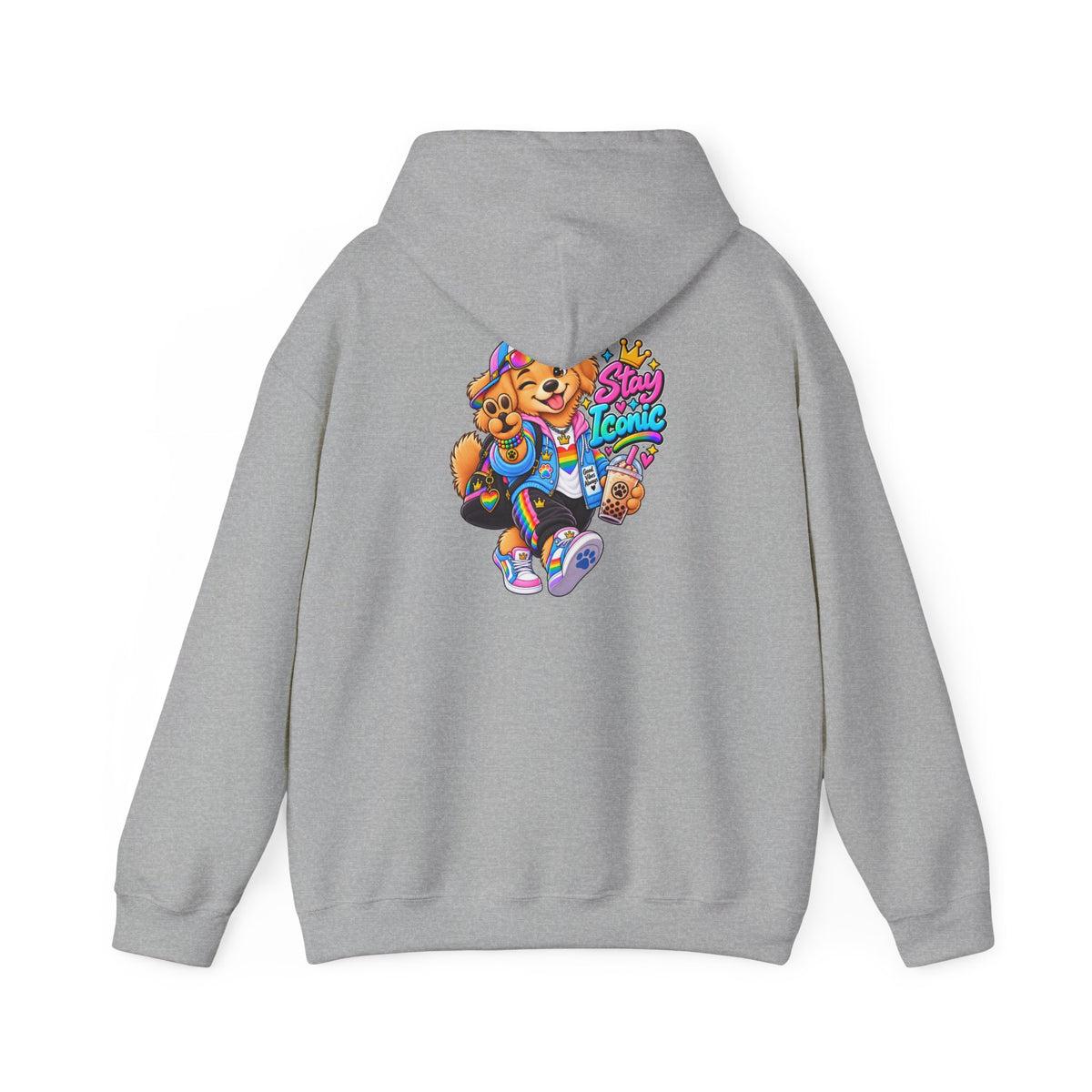Hoodie — Colorful Big Personality Stay Iconic Pup Graphic