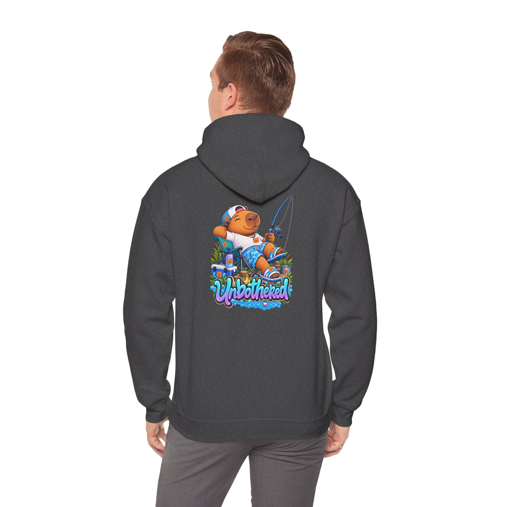 Relaxing Unbothered Capybara Hoodie – Chill Vibes Graphic Sweatshirt