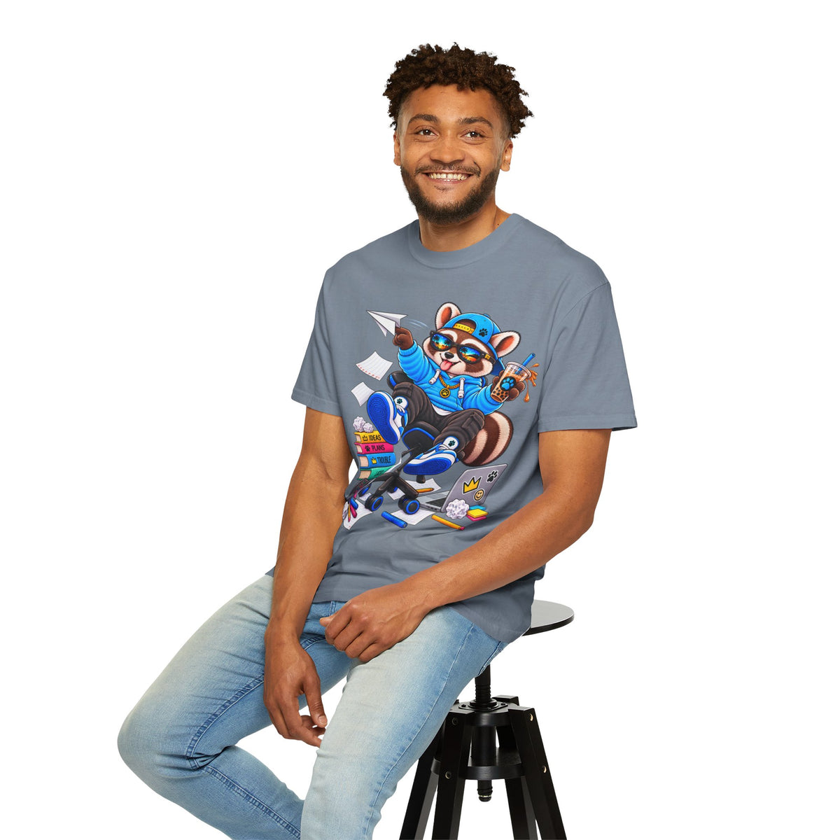 Mischievous Remy Raccoon Graphic T-Shirt