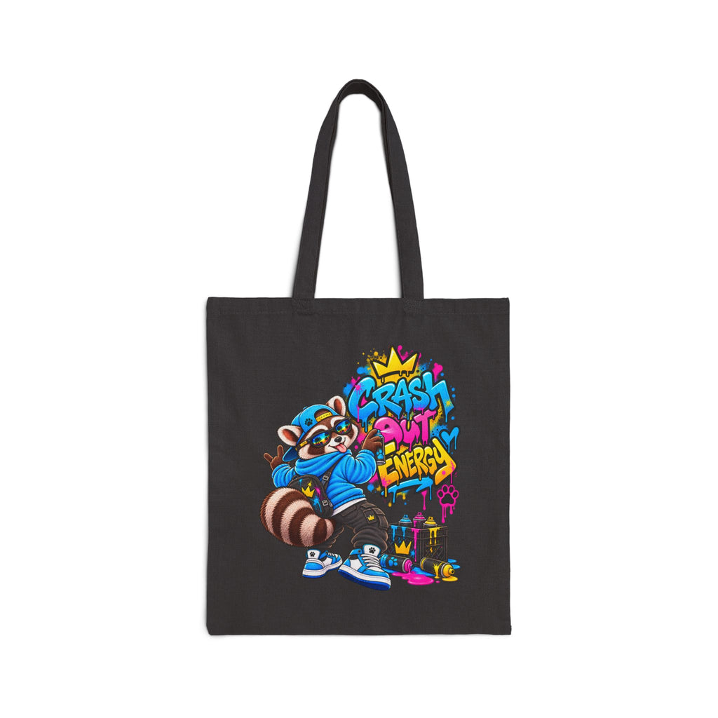 Remy Raccoon - 'Crash Out Energy' Cute Urban Canvas Tote