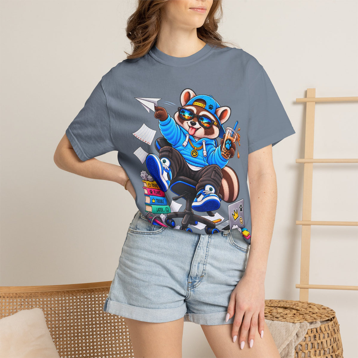 Mischievous Remy Raccoon Graphic T-Shirt
