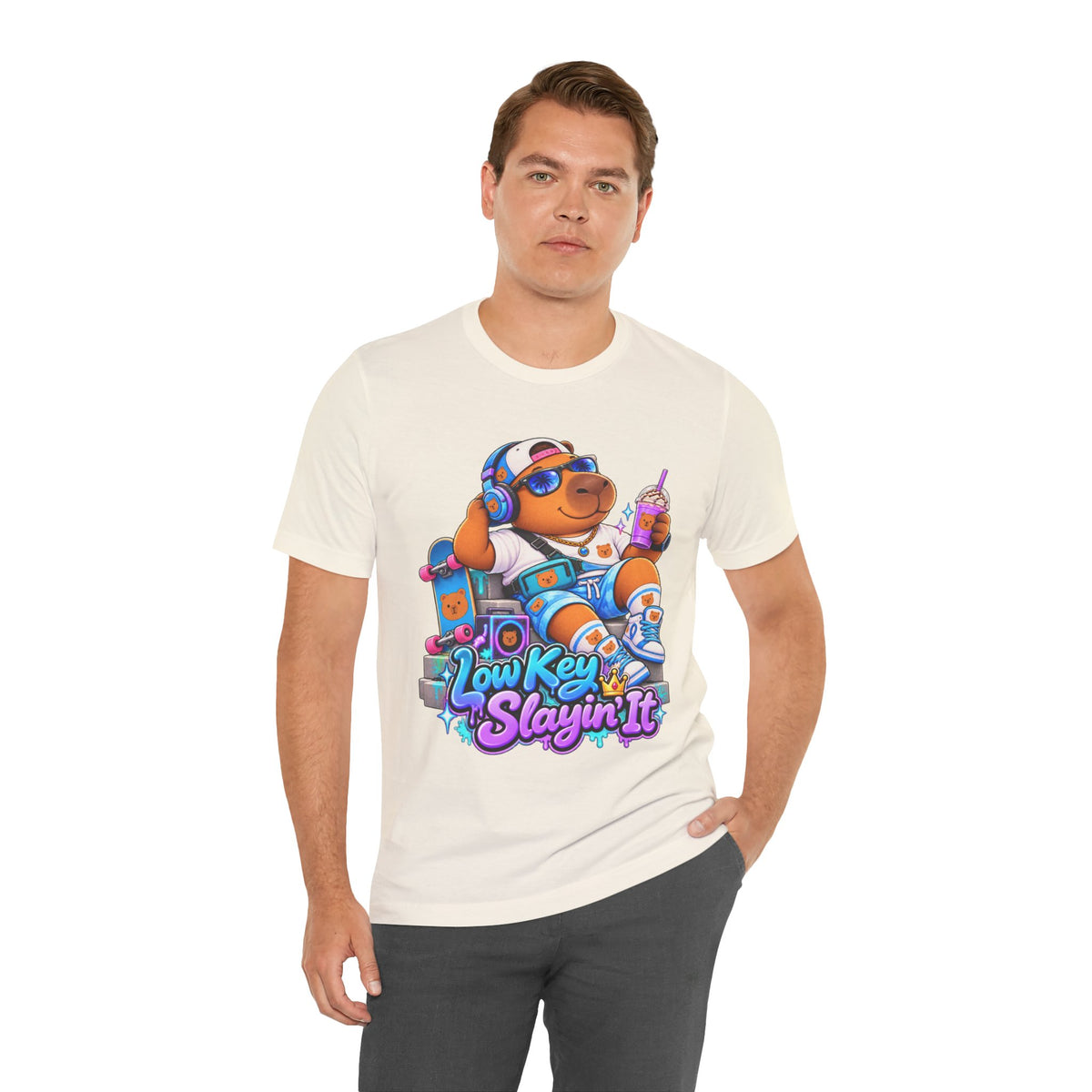 Low Key Slayin' It Capybara T-Shirt