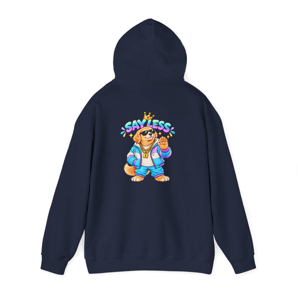 Say Less Golden Retriever Hoodie — Retro Cartoon Streetwear Pullover