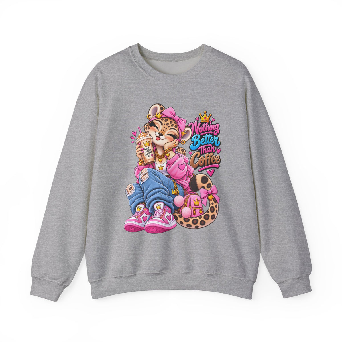 Cute Kawaii Leopard - Graphic Sweatshirt