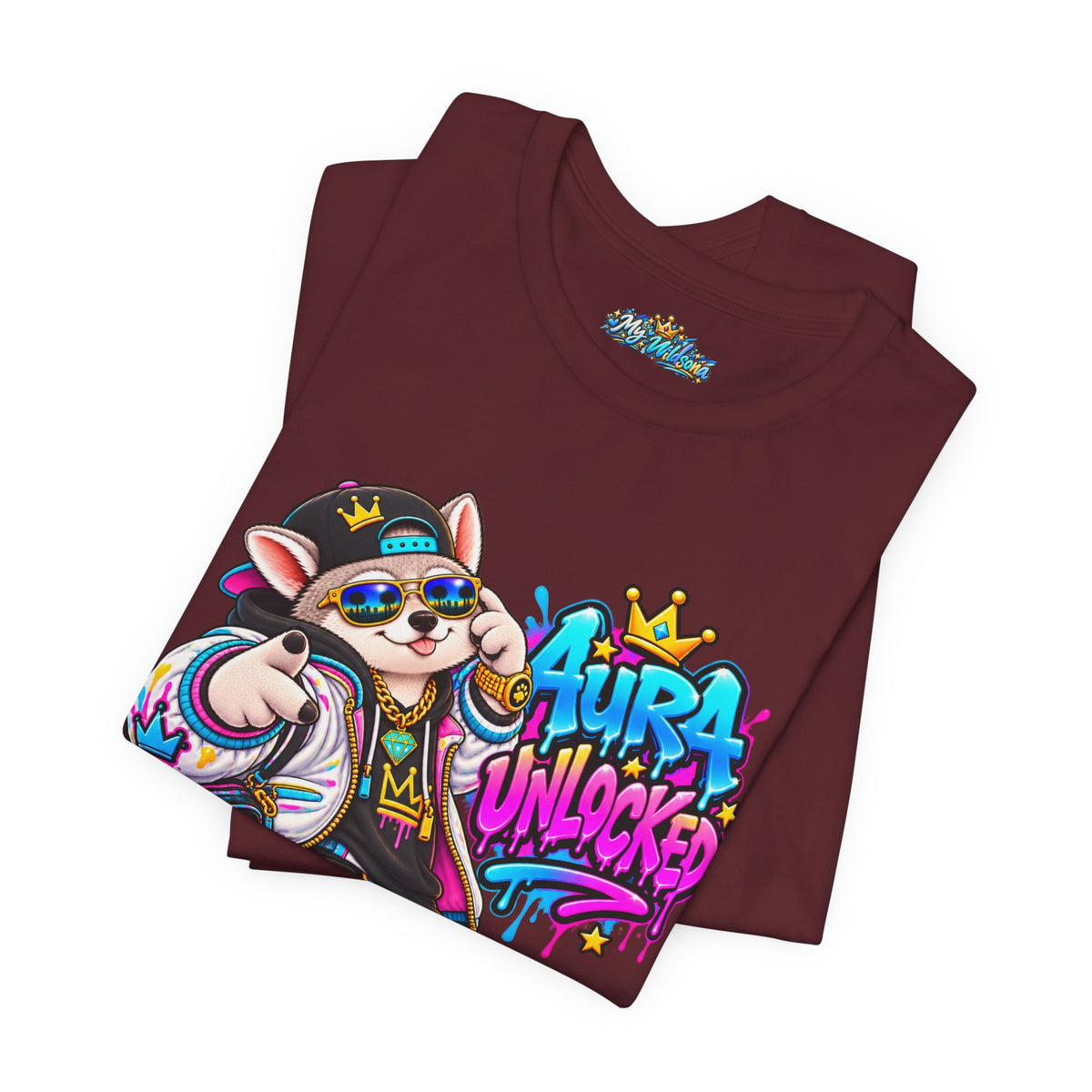 Jynx Alaskan Husky — "Aura Unlocked" Streetwear Graphic Tee