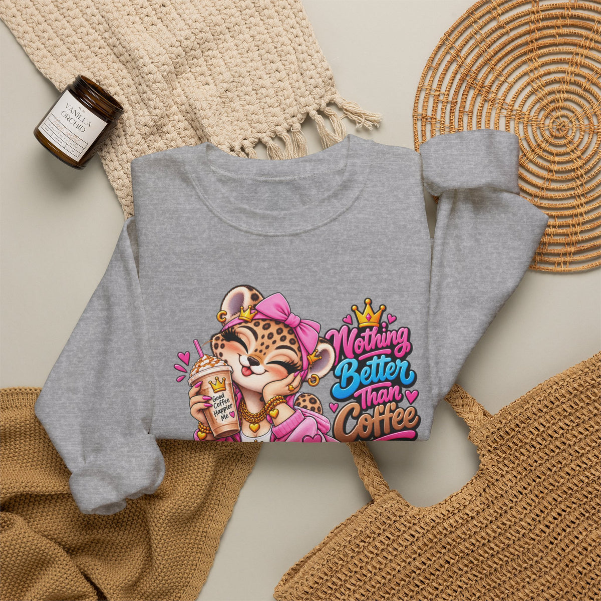Cute Kawaii Leopard - Graphic Sweatshirt