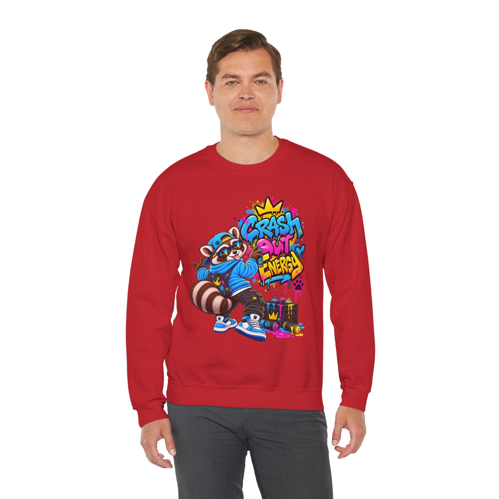 Crash Out Energy Crewneck Sweatshirt — Urban Raccoon Streetwear