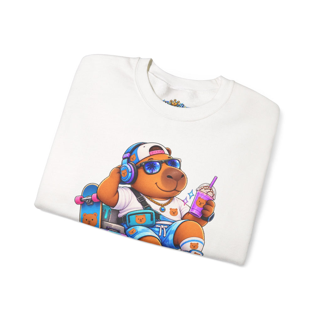Sonny Capybara Graphic Sweatshirt — "Low Key Slayin' It"