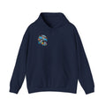 Skateboard Raccoon- Patch Hoodie — Colorful Marine Life Graphic