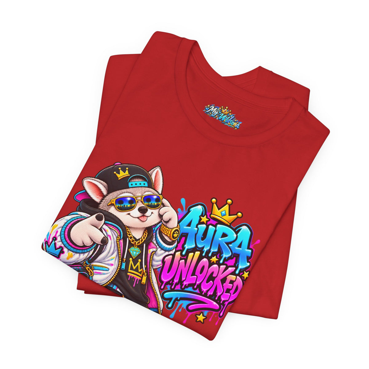 Jynx Alaskan Husky — "Aura Unlocked" Streetwear Graphic Tee
