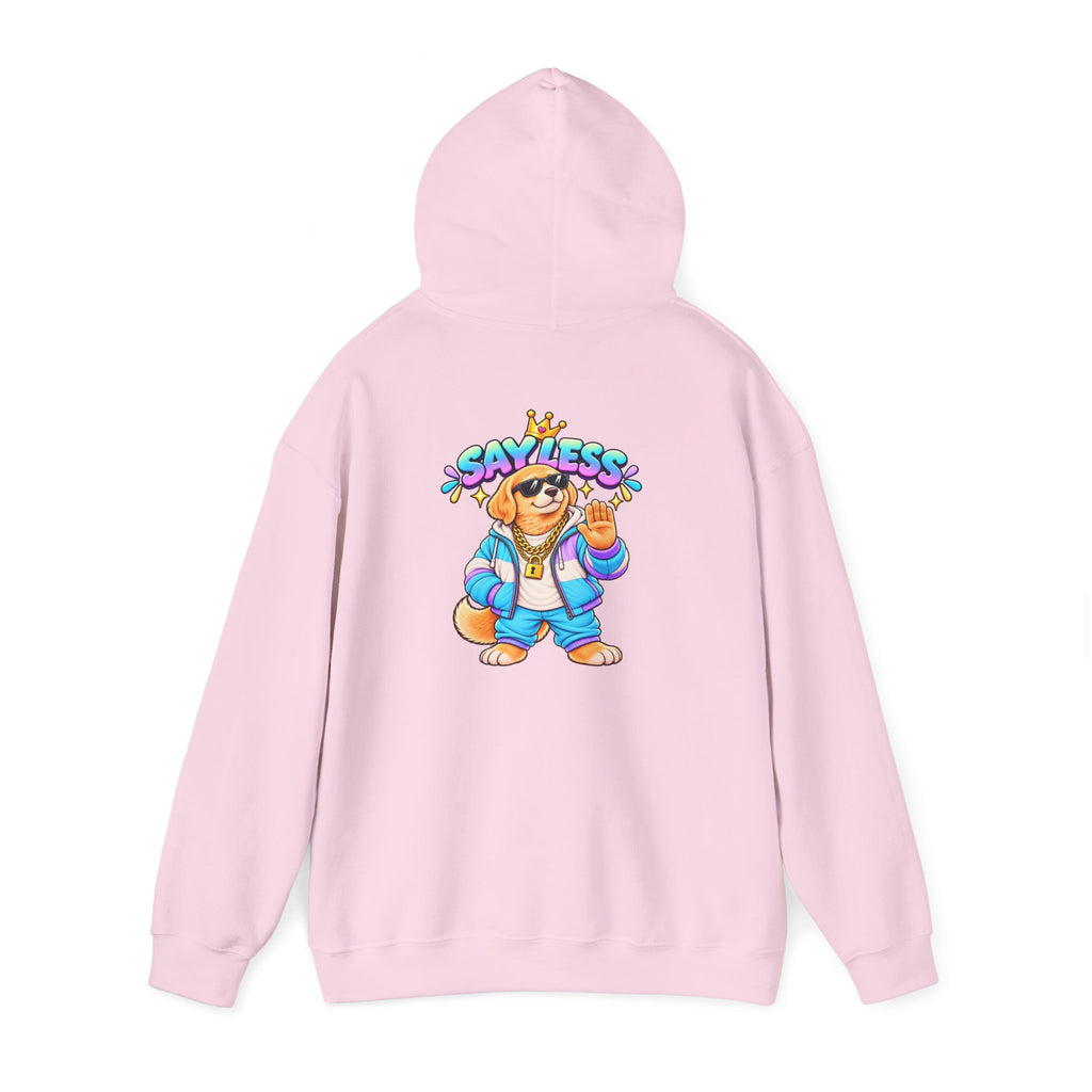 Say Less Golden Retriever Hoodie — Retro Cartoon Streetwear Pullover